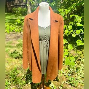 Theory Camel Brown Wool Coat Blazer S Like New